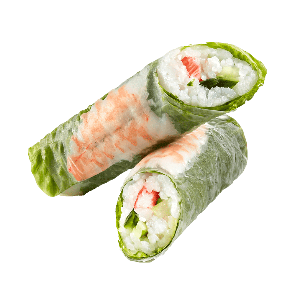 rouleau de printemps saumon épicé spicy shrimp salmon spring roll