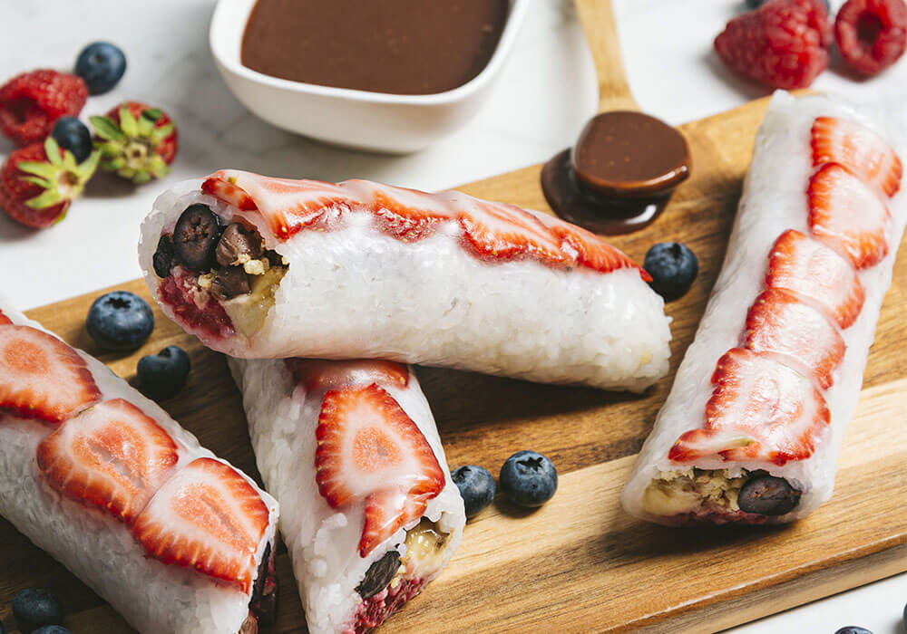 rouleaux de printemps dessert