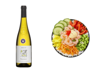 poke bowl crevette vin